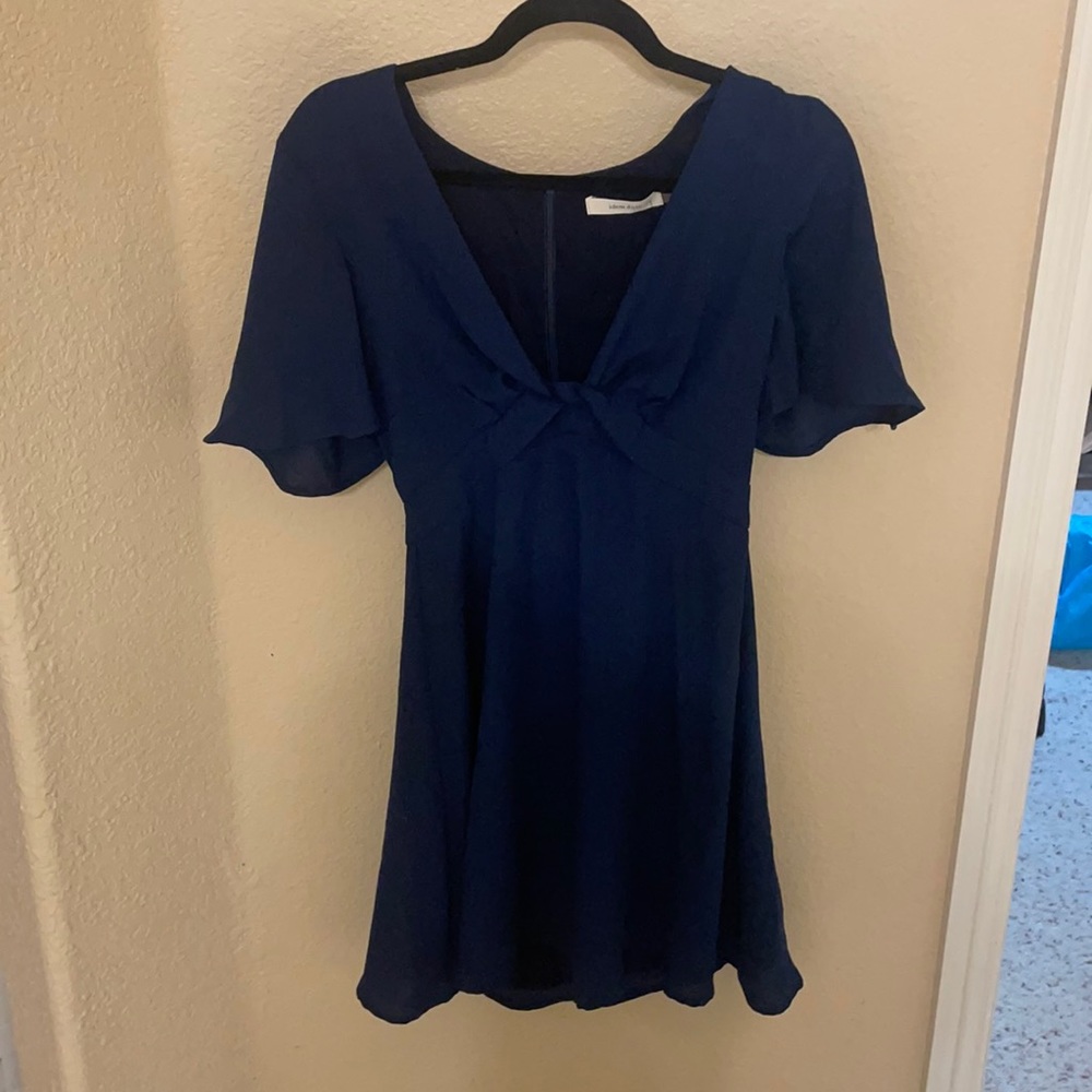Nanamacs Navy plunging Neckline Dress Size Small
